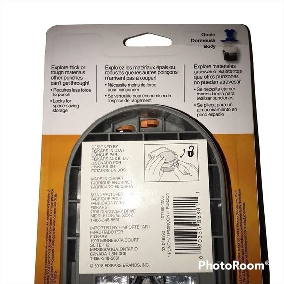 🆕 FISKARS Thick 2” Baby Bodysuit Romper Outfit onesie hole punch nwt NEW - Picture 2 of 6